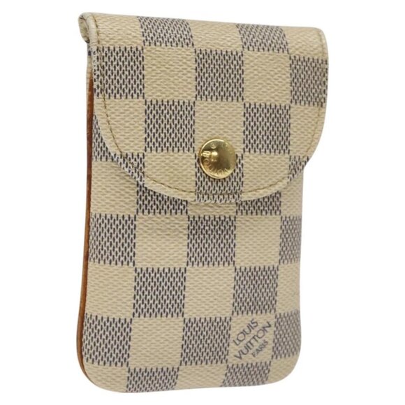 LOUIS VUITTON Damier Azur Etui Telephonne MM Cell Phone Case - Picture 1 of 15